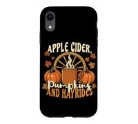 Cidre de Pomme Citrouille Hayrides Saison de cueillette de Pommes Mignon Automne Coque pour iPhone XR