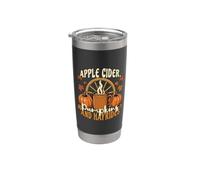 Cidre de pomme citrouille Hayrides Saison de cueillette de pommes Mignon automne Gobelet isotherme en acier inoxydable double paroi