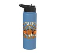 Cidre de pomme citrouille Hayrides Saison de cueillette de pommes Mignon automne Stainless Steel Insulated Water Bottle