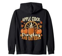 Cidre de Pomme Citrouille Hayrides Saison de cueillette de Pommes Mignon Automne Sweat à Capuche