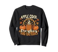 Cidre de Pomme Citrouille Hayrides Saison de cueillette de Pommes Mignon Automne Sweatshirt