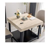 CIEEIN CIEHT Nappe carrée Anti-Taches Couverture de Table Imperméable et Facile à Nettoyer Peut être utilisée à l'intérieur et à l'extérieur Beige 75 x 75 cm