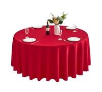 CIEEIN CIEHT Nappe Ronde en Polyester Nappes de Salle à Manger Nappes décoratives Lavable en Machine Rouge Diamètre 200 cm
