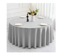 CIEEIN CIEHT Nappe Ronde en Polyester Nappes de Salle à Manger Nappes décoratives Lavable en Machine Gris foncé Diamètre 220 cm