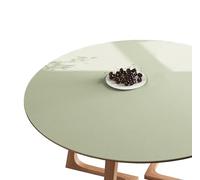 CIEEIN CIEHT Nappe Ronde en PU Tapis de Table imperméable Facile à Nettoyer Epaisseur 2mm Matcha Green Diamètre 40cm