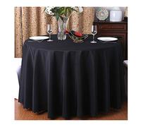 CIEEIN CIEHT Nappe Ronde Maison hôtel Jupe de Table de Banquet Noir 260cm de diamètre