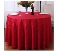 CIEEIN CIEHT Nappe Ronde Maison hôtel Jupe de Table de Banquet Rouge 260cm de diamètre