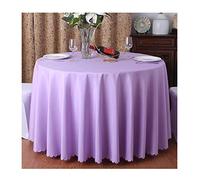 CIEEIN CIEHT Nappe Ronde Maison hôtel Jupe de Table de Banquet Violet 260cm de diamètre