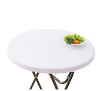 CIEEIN CIEHT Nappes Rondes à Bords élastiques antitaches Imperméable et Facile à Nettoyer Blanc Diamètre 140 cm