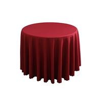 CIEEIN CIEHT Polyester Nappe Ronde Simple Elégant Hôtels Restaurants Conférences Evénements et Fêtes Nappes Facile à Nettoyer Bordeaux diamètre 240cm