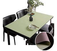 CIEEIN CIEHT Tapis de Protection Table en Simili Cuir, Nappe Anti Tache en Cuir,Convient pour Les Tables à Manger, Les Tables Basses et Les Bureaux Roland Violet + Vert Matcha Taille 80 * 130cm