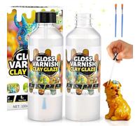 Cieex 200 ml de vernis pour argile, séchage à l'air libre, vernis brillant pour pâte à modeler, imperméable, résistant aux rayures, design pour pâte à modeler, séchage à l'air, vernis transparent