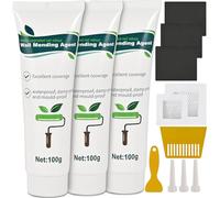 Cieex Enduit de Rebouchage mur Blanc Prêt à L'emploi Imperméable et à Séchage Rapide Efficacement les Rayures, Trous, Fissures, Graffitis Sur les Murs 100g*3