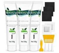 Cieex Enduit de Rebouchage Mur Blanc Prêt à l'Emploi, Pâte de Réparation Murale Imperméable et à Séchage Rapide pour Rebouchage des Trous, Fissures, Rayures et Graffitis - 100g x 3