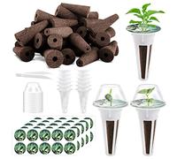 Cieex Lot de 50 Eponges de Culture Hydroponiques de Rechange pour légumes, Plantes, Fleurs Convient à la Plupart des Jardins Hydroponiques (50 Pièces Paniers Plantation)