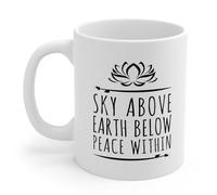 Ciel Au-Dessus De La Terre En Dessous, Paix Intérieure Tasse Céramique Tasses Drôle Tasse À Café 330Ml Pour Ami Thé Famille
