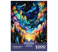 Ciel coloré Forest Puzzle 1000 Pièces pour Adultes Et Enfants À Partir De 12 Ans Jeu De Patience Et De Réflexion Divertissement Créatif Cadeau Classiques Décoration De La Maison 70x50cm/1000pcs