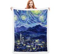 Ciel Couverture Hiver 100x130cm Couverture Lestée Bleu, Couverture Chaude et Confortable, Super Douce et Moelleuse, Fleece Blanket Lavable à la Machine Facile à Manipuler pour Chambre à Coucher A-1137