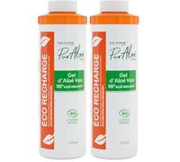 Ciel d'Azur en Provence - Gel d'Aloé Vera Bio Pur Aloé - 98% Aloé Vera Natif Bio & Équitable - Visage et Corps - 99% d'Origine Naturelle - Recharge pour Flacon Airless 250 ml (Lot de 2)