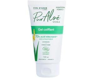 Ciel d'Azur Labs - Gel Coiffant - 73% Aloé Vera Bio & Équitable - Fixation Forte, Hydrate et Structure - Certifié Cosmos Organic - 99% d'Origine Naturelle - Tube 150 ml
