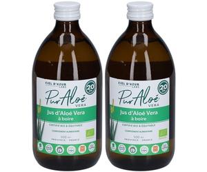 CIEL D'AZUR PurAloé Jus d'Aloé Vera à boire 500ml 2x500 ml