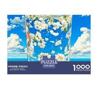 Ciel de chrysanthèmes Puzzle 1000 Pièces Cute Pets - Jeu ÉduChatif & Concentration, Décor De Maison Après Assemblage, Poster + Packaging Soigné, 38x26cm/1000pcs