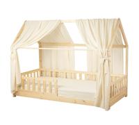 Ciel de lit cabane en gaze de coton duo 360 cm écru TU