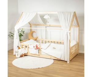 Ciel De Lit Cabane En Gaze De Coton Duo 390 Cm Blanc TU