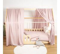 Ciel De Lit Cabane En Gaze De Coton Solo 360 Cm Rose TU
