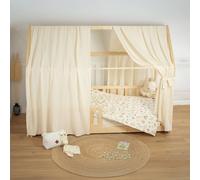 Ciel De Lit Cabane En Gaze De Coton Solo 390 Cm Écru TU