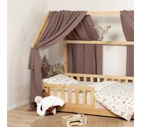 Ciel De Lit Cabane En Gaze De Coton Solo 420 Cm Marron TU