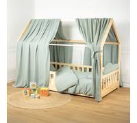 Ciel De Lit Cabane En Gaze De Coton Solo 420 Cm Vert De Gris TU