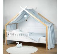 Sevira Kids | Ciel de lit cabane, Toile en Gaze de Coton, Jeanne - 420 x 130 cm Made in France