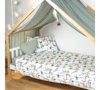 Sevira Kids - Ciel de lit cabane, Toile en Gaze de Coton, Jeanne - 420 x 130 cm Made in France