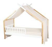 Ciel de lit cabane toile en gaze de coton jeanne beige TU