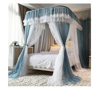 Ciel de lit de Luxe en Dentelle en Forme de U, Petit lit, Grand lit, Rideau occultant, moustiquaire avec Support télescopique