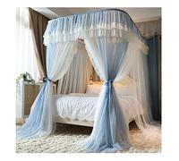 Ciel de lit de Luxe en Dentelle en Forme de U, Petit lit, Grand lit, Rideau occultant, moustiquaire avec Support télescopique