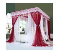 Ciel de lit de Luxe pour lit Double, moustiquaire à Double Poteau, Rideau de lit Style Princesse (Style 2 1,8 x 2 x 2,1 m)
