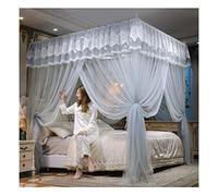 Ciel de lit de Luxe Princesse Air Bed Tent Moustiquaire, Rideau de lit occultant et Anti-poussière avec Support, Facile à Installer (A2)