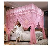 Ciel de lit de Luxe Princesse Air Bed Tent Moustiquaire, Rideau de lit occultant et Anti-poussière avec Support, Facile à Installer (A2)