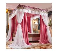 Ciel de lit Double avec moustiquaire, Support en Acier Inoxydable, Rideau de lit de Luxe pour Chambre de Princesse.