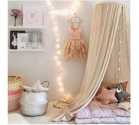 Ciel de Lit Enfant Baldaquin Rideaux De Lit Tente de Jeu Intérieur Décoration Chambre Princesse Moustiquaire(Kaki) CIEL DE LIT BEBE