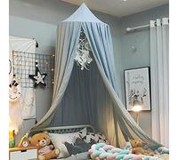 Ciel de Lit Enfant,Lit à Baldaquin pour Bébé en Forme de Dôme,Maison de Jeux Rideaux Moustiquaire Ronde pour Lit,Décoration de Salle de Lecture,Décoration de Chambre D'enfant, Tente de Jeux Couleur H