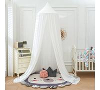 Ciel de Lit Enfant,Lit à Baldaquin pour Bébé en Forme de Dôme,Maison de Jeux Rideaux Moustiquaire Ronde pour Lit,Décoration de Salle de Lecture,Décoration de Chambre D'enfant, Tente de Jeux Couleur S