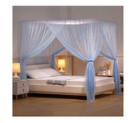 Ciel de lit moustiquaire pour chambre à coucher, 4 poteaux d'angle décoratifs avec support, installation facile, parfait pour le thème de la princesse, crée un espace de sommeil charmant