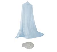 Ciel de lit pour filles, rideaux de lit avec crochet adhésif, pour lit double, grand lit, à partir du plafond, auvent en dôme pour décoration de lit, tente de gaze (bleu, convient pour une largeur de