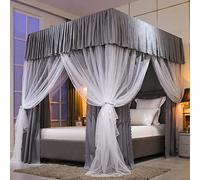 Ciel de lit princesse et moustiquaire pour filles et adultes, décoration de chambre élégante pour lits jumeaux à king size