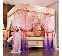 Ciel de lit princesse et moustiquaire pour filles et adultes, décoration de chambre élégante pour lits jumeaux à king size