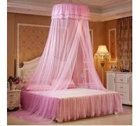 Ciel de lit princesse rose pour filles, moustiquaire décoratif chambre, convient aussi lit adulte ou bébé .