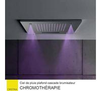 Ciel de pluie carré 50 cm avec cascade et brumisateurs Chromothérapie HYDROTHERAPIE - CRISTINA ONDYNA TT50051